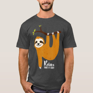 Camiseta Sloth Colgando en un árbol Gracioso Lover Relax Ta