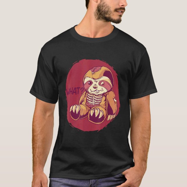 Camiseta Sloth Creepy Horror Murderous Sloths What (Anverso)