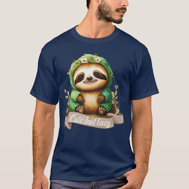 Camiseta Sloth Cut but lazy in a sports sweatshirt boy frie (Anverso)