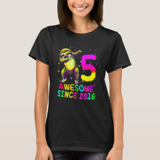 Camiseta Sloth Dabbing 5 Años Cumpleaños Sl