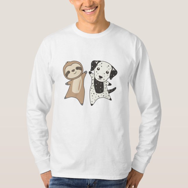 Camiseta Sloth Dalmatian Dog Animal Avers for Children (Anverso)