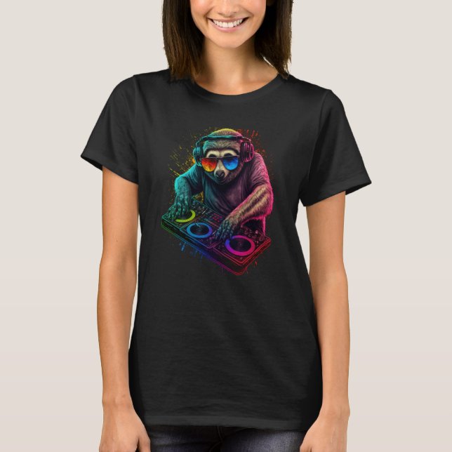 Camiseta Sloth DJ  1 (Anverso)