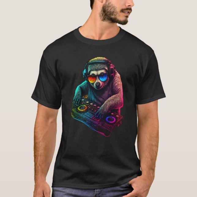 Camiseta Sloth DJ  6 (Anverso)