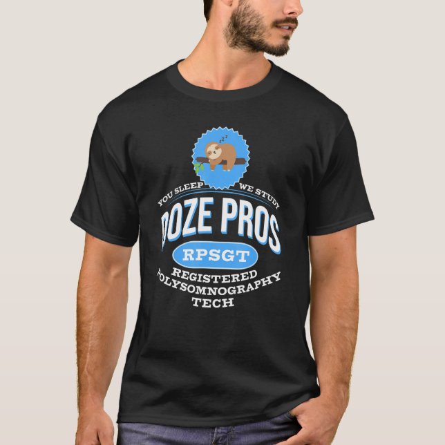 Camiseta Sloth Doze Pros Registro Polisomnográfico Tech R (Anverso)