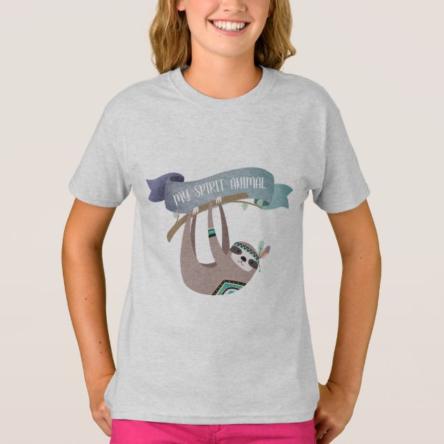 Camiseta SLOTH es mi Animal espiritual - Regalo divertido - (Anverso)