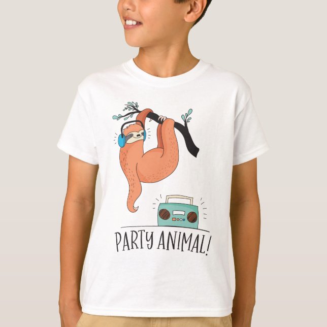 Camiseta Sloth Fiesta Animal (Anverso)