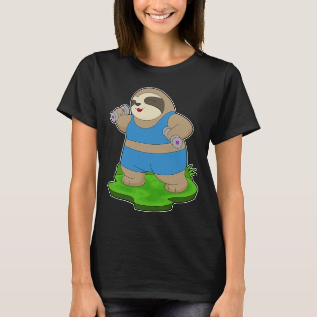 Camiseta Sloth Fitness Dumbbell (Anverso)
