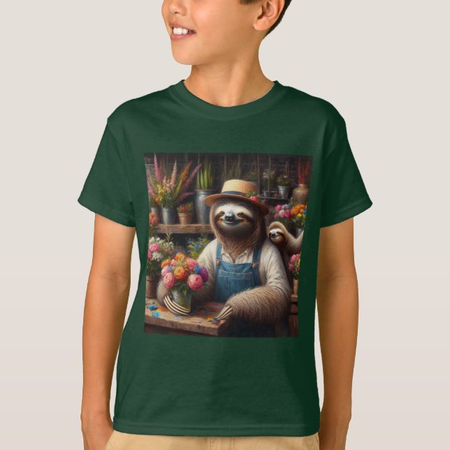 Camiseta Sloth Florist (Anverso)