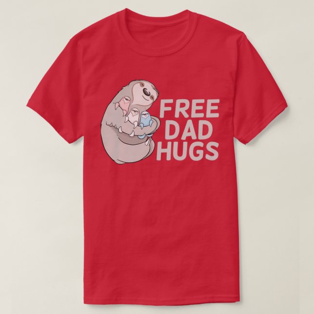Camiseta Sloth Free Dad Hugs Trans Pride (Diseño del anverso)