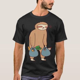 Camiseta Sloth Grocery se queda dormido Ironic Cute Sloth