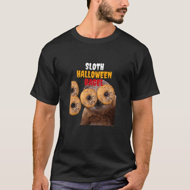 Camiseta Sloth Halloween Bagel Costume  (Anverso)