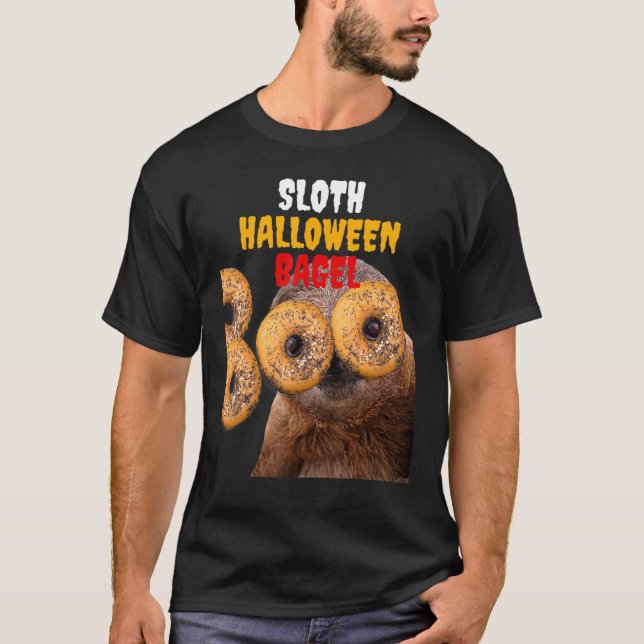 Camiseta Sloth Halloween Bagel U2013 Comida divertida y ani (Anverso)