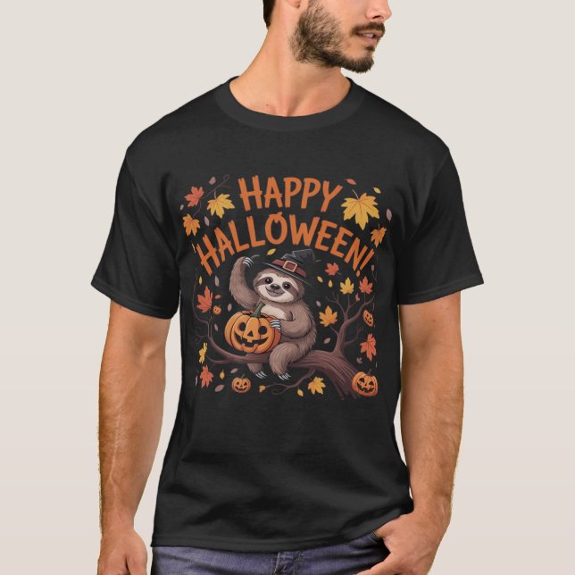 Camiseta Sloth Halloween Day Oversized T-Shirt (Anverso)
