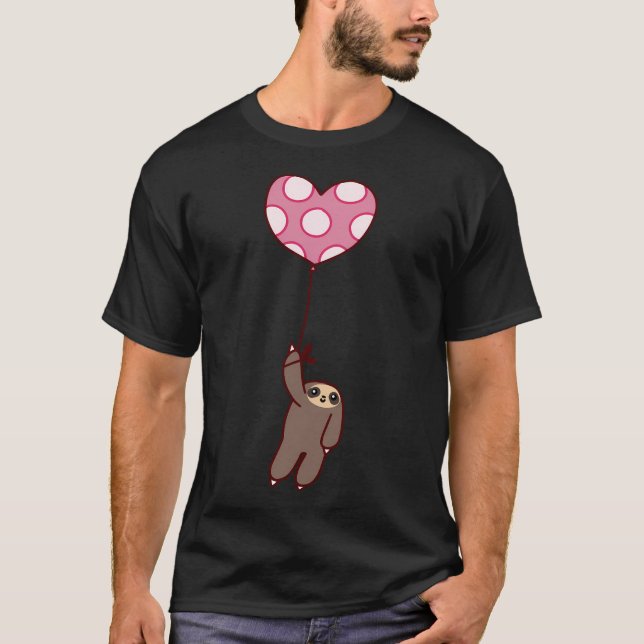 Camiseta Sloth Heart Balloon (Anverso)