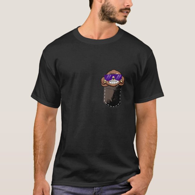 Camiseta Sloth In Breast Pocket Funny Chillin Sunglasses (Anverso)