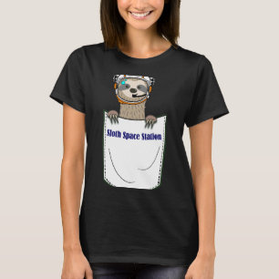 Camiseta Sloth In Pocket Astronaut Space Station