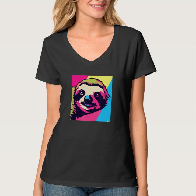 Camiseta Sloth in Pop Style (Anverso)