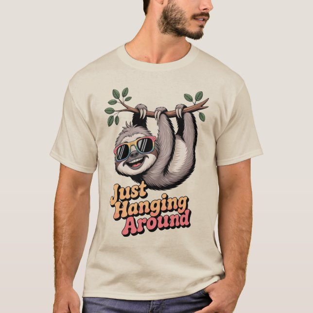 Camiseta Sloth Just Hanging Around (Anverso)