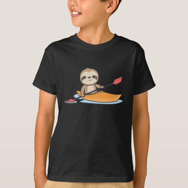 Camiseta Sloth Kayak Team repartiendo graciosas locuras (Anverso)