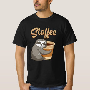 Camiseta Sloth Lazy Sloths Sloffee Derramación Divertida Id