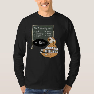 Camiseta Sloth Learth 7 Morly Sins Funny Animal Meme