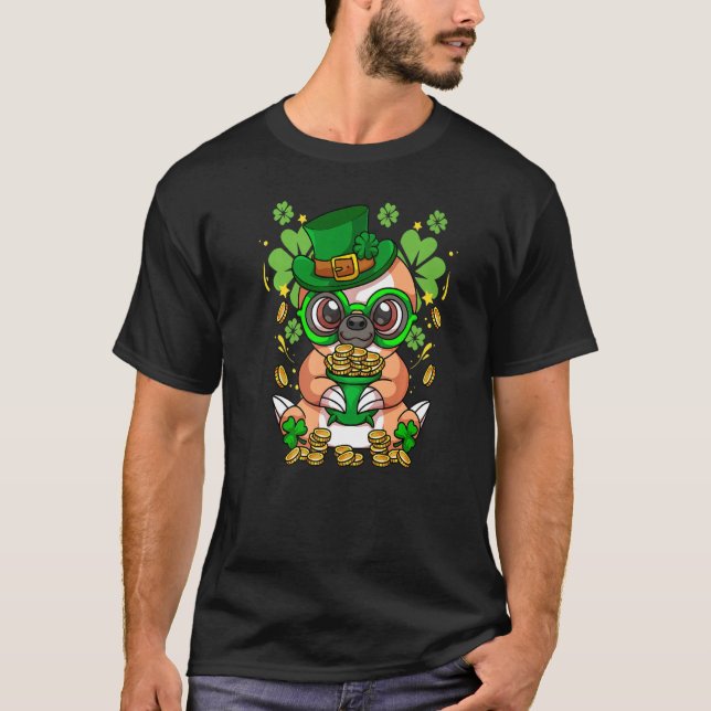 Camiseta Sloth Leprechaun Saint Patrick's Day Celebration P (Anverso)
