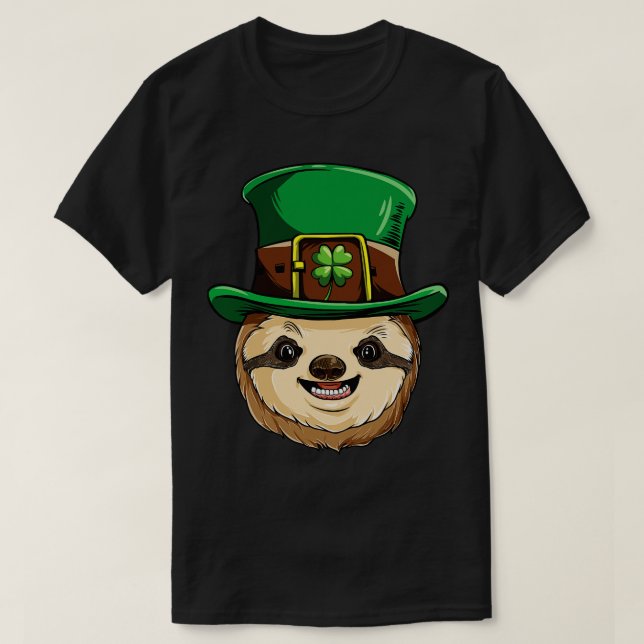 Camiseta Sloth Leprechaun St Patricks Day Para El Amante An (Diseño del anverso)