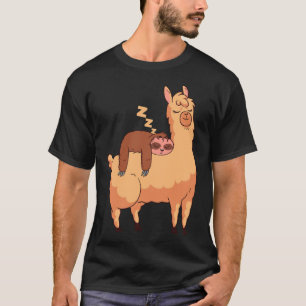 Camiseta Sloth Llama Alpaka Lazy Sloth Gracioso