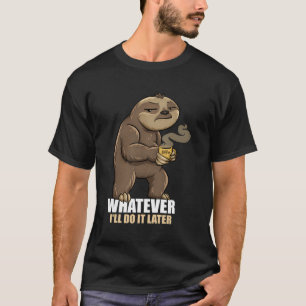 Camiseta Sloth Lo Haré Después Funny Introvert Lazy Sloth