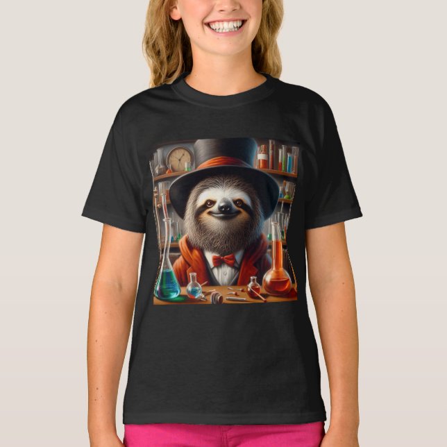 Camiseta Sloth Mad Scientist (Anverso)