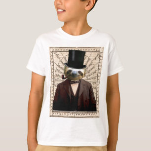 Camiseta Sloth Man Victorian Steampunk Antropomorfo