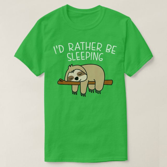 Camiseta Sloth Mask Id Antes Que Estar Dormiendo (Diseño del anverso)