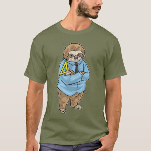 Camiseta Sloth Math Teacher Set cuadrado