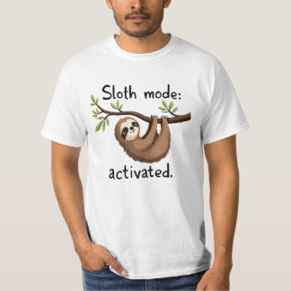 Camiseta Sloth Mode Activated: Hanging Sloth Art