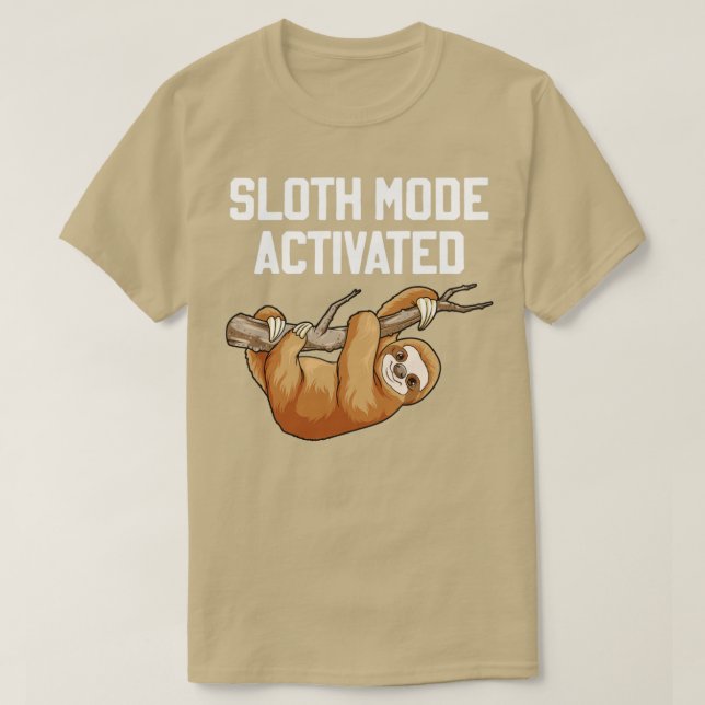 Camiseta Sloth Move Activated Sloth Pun Funny Lazy Sloth (Diseño del anverso)