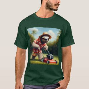 Camiseta Sloth Mowing Lawn