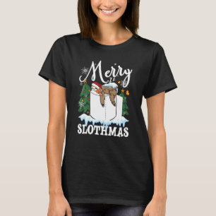 Camiseta Sloth Pajamas Merry Slothmas 2020 Ugly Christmas S