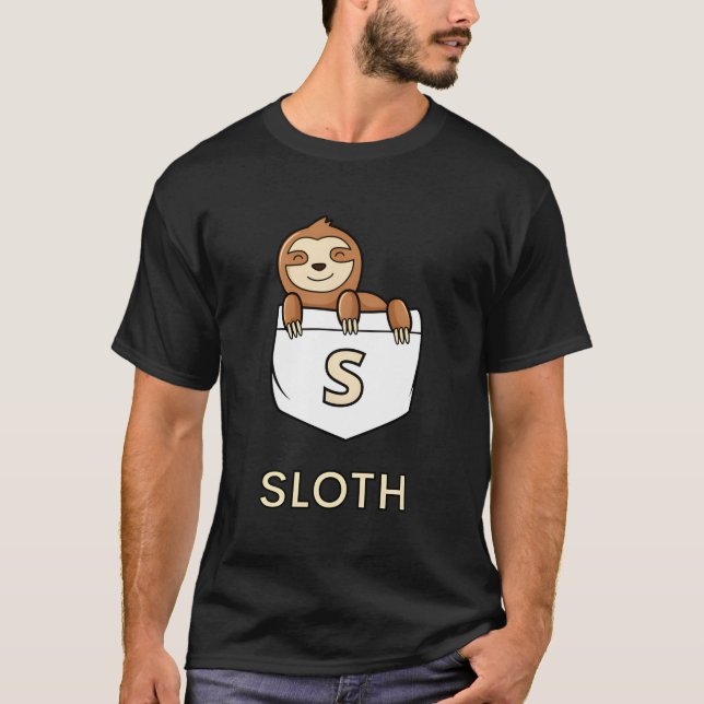 Camiseta Sloth Pocket Animal Design (Anverso)