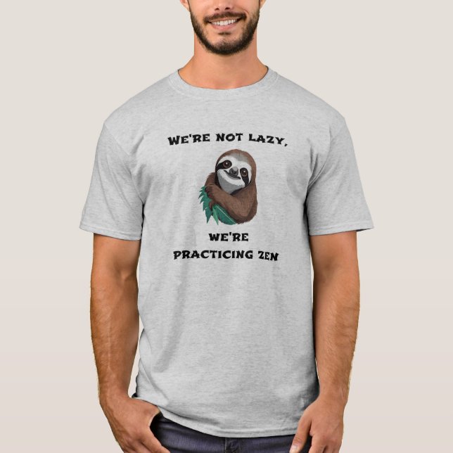 Camiseta Sloth Practicando Zen (Anverso)