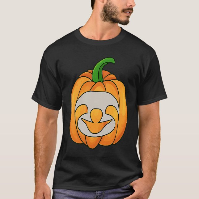 Camiseta Sloth Pumpkin Halloween Sloth Themed Halloween (Anverso)