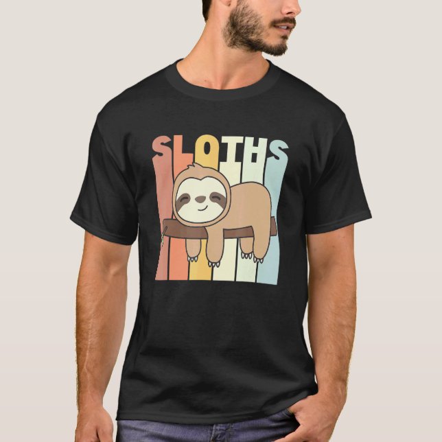 Camiseta Sloth Relajado Animals Vintage (Anverso)