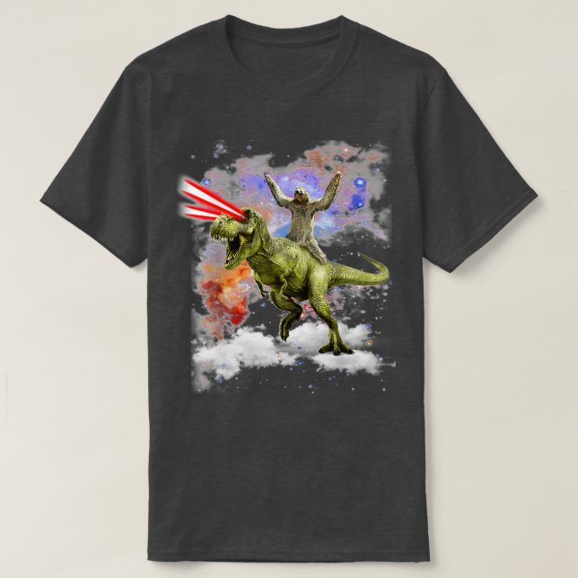 Camiseta Sloth Riding TRex Dinosaur (Diseño del anverso)