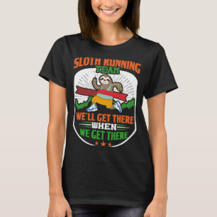Camiseta Sloth Running Team Funny Lazy Sloth