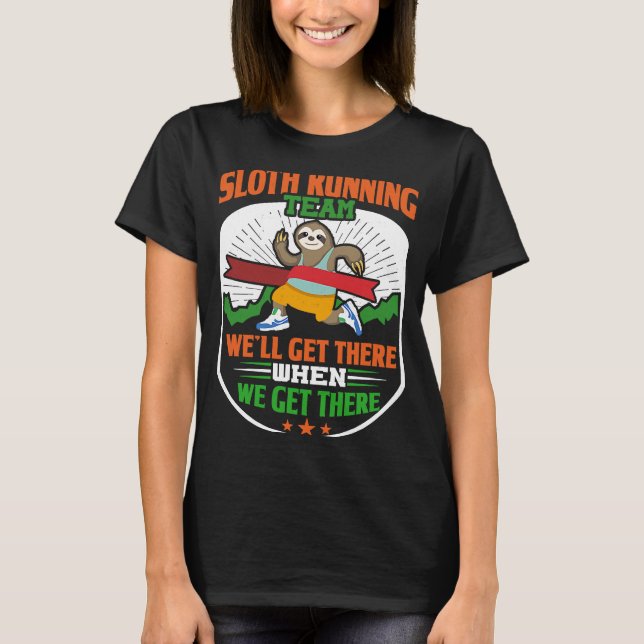 Camiseta Sloth Running Team Funny Lazy Sloth (Anverso)
