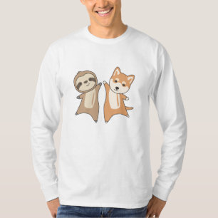 Camiseta Sloth Shiba Dog Animal Lovers Perros Sloth