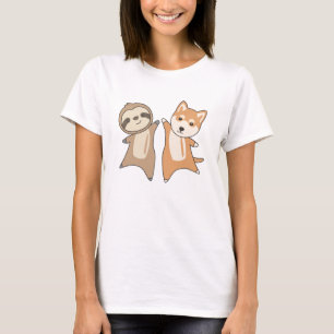 Camiseta Sloth Shiba Dog Animal Lovers Perros Sloth
