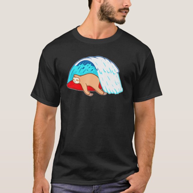 Camiseta Sloth Surf Wave Summer (Anverso)