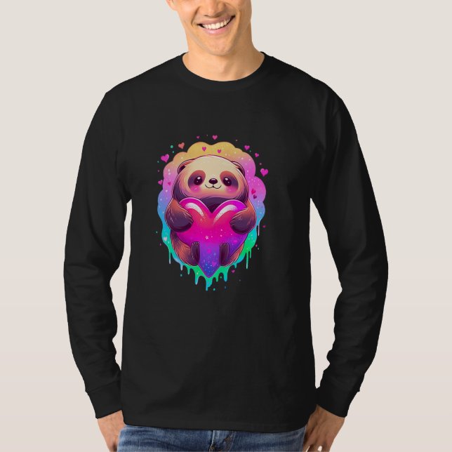 Camiseta Sloth t featuring Kawaii Sloth (Anverso)