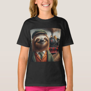 Camiseta Sloth Train Engineer