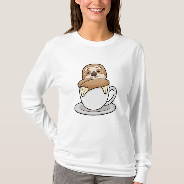 Camiseta Sloth with Cup (Anverso)